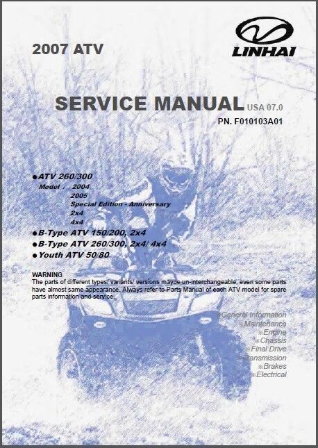 linhai rustler 260 service manual